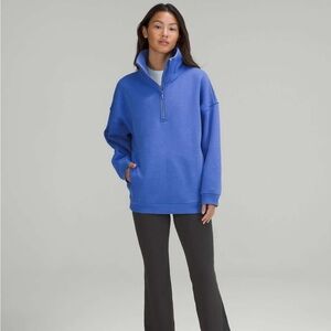 lululemon thick fleece half zip indigo